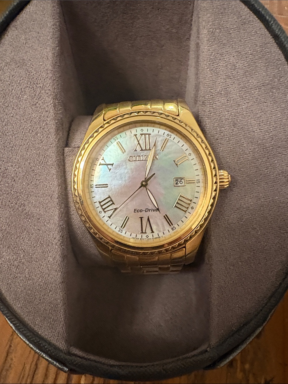 Citizen Gold Tone Women’s Watch with Mother-of-Pearl Dial